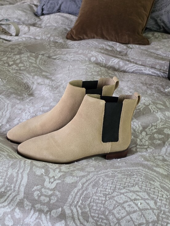 J. Crew Shoes - J. Crew Brand New Beige Suede Chelsea Ankle Boots - Women's